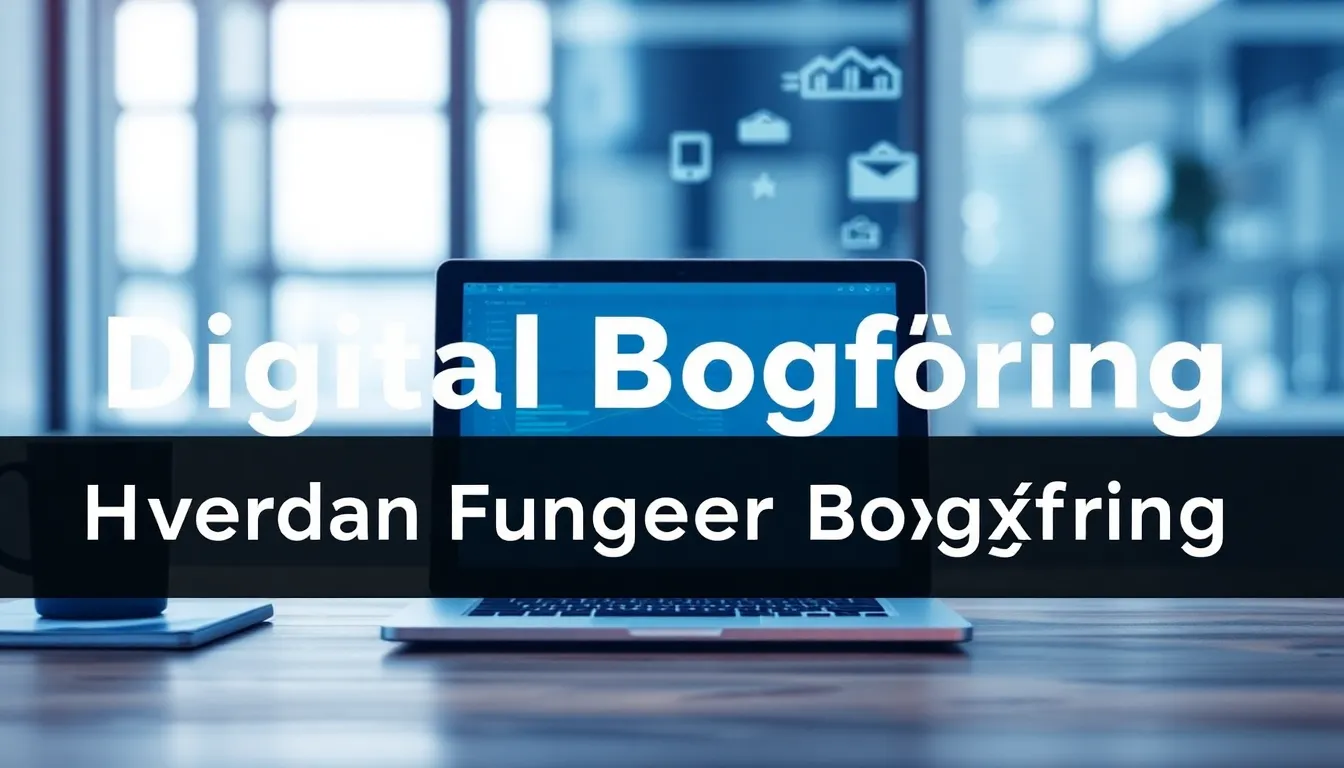 Ullustration af hvordan fungerer digital bogføring