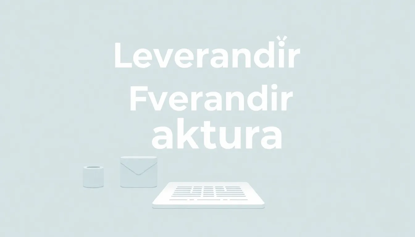 Ullustration af leverandør faktura