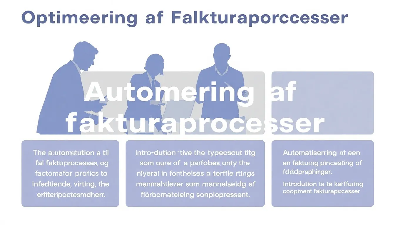 Ullustration af optimering af fakturaprocesser