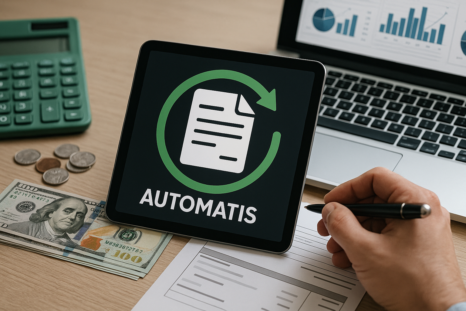 Ullustration af automatiseret løbende fakturering