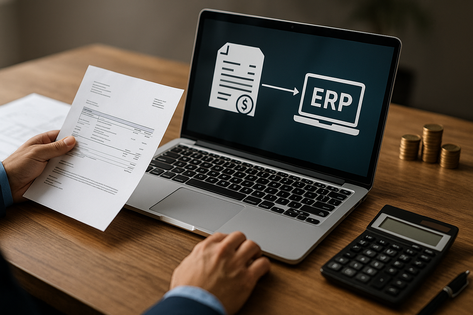 Ullustration af Elektronisk faktura til ERP
