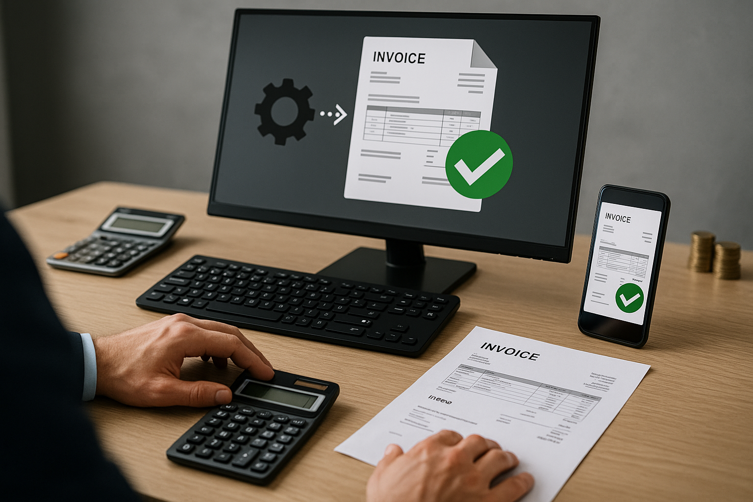 Ullustration af automatisering af fakturagodkendelse